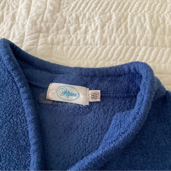 ALPINE, BLUE VINTAGE FLEECE SWEATER JACKET - Picture 9 of 9